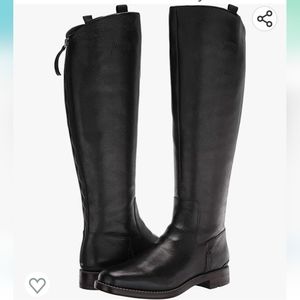 Franco Sarto Women's Meyer Tall Black Genuine Leather Boot 8.5